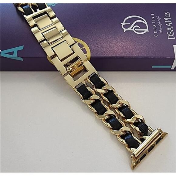 NEW Gold/Black Luxury Apple Watch Band - Picture 4 of 4